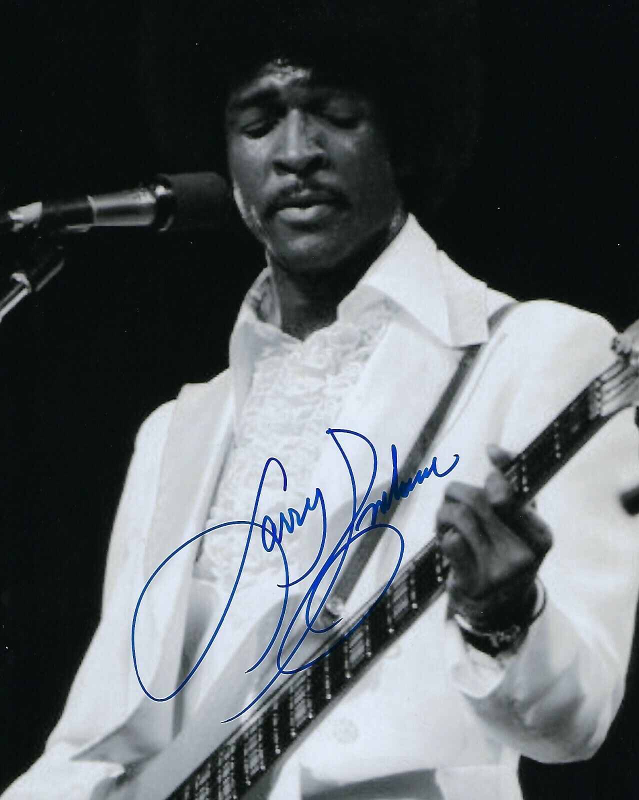 GFA Sly & the Family Stone * LARRY GRAHAM * Signed 8x10 Photo Poster painting L7 COA