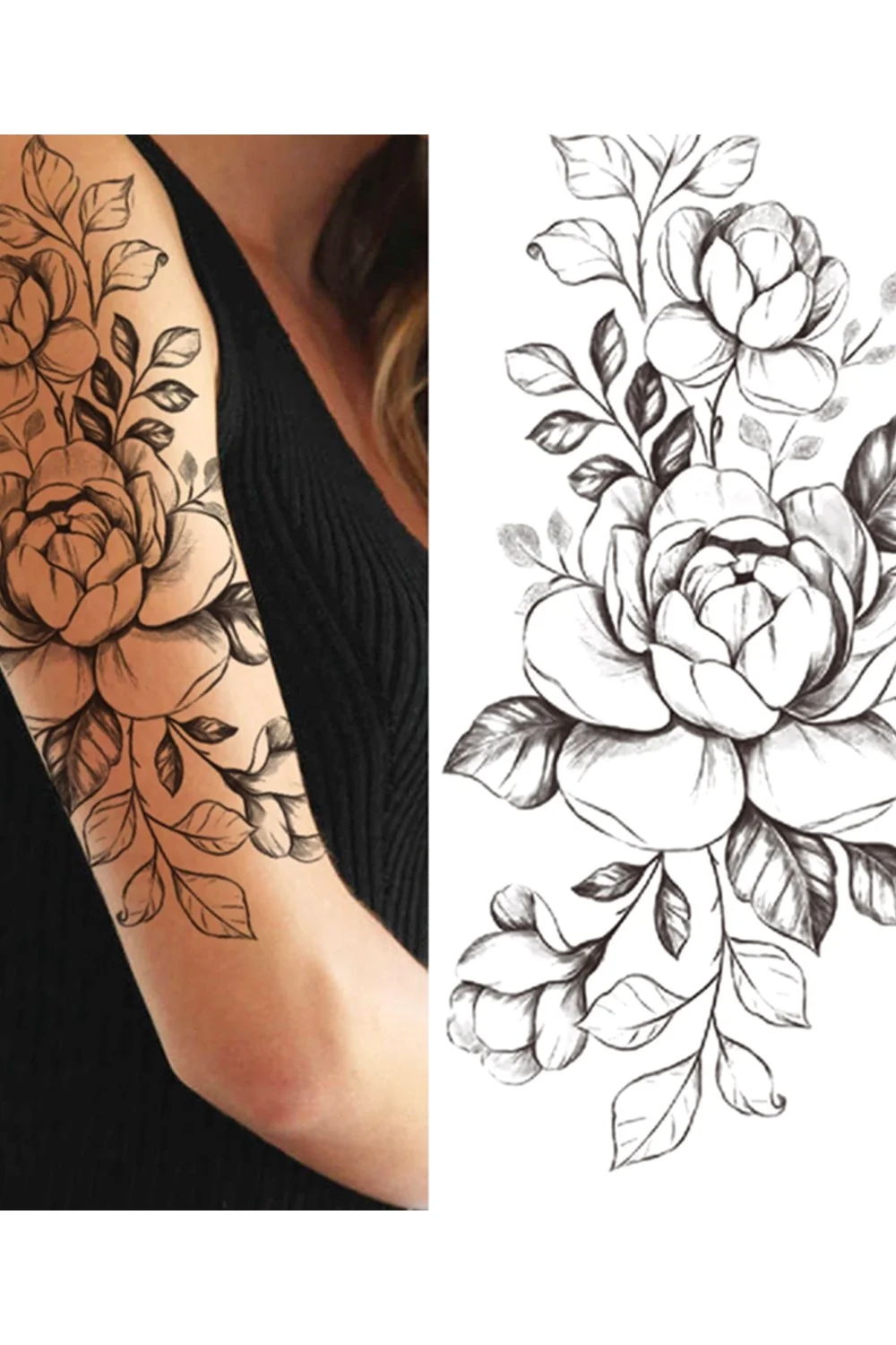  Forest Tattoo Sticker For Men Women Children Tiger Wolf Death Skull Temporary Tattoo Fake Henna Skeleton King Animal Tatoo 921-1