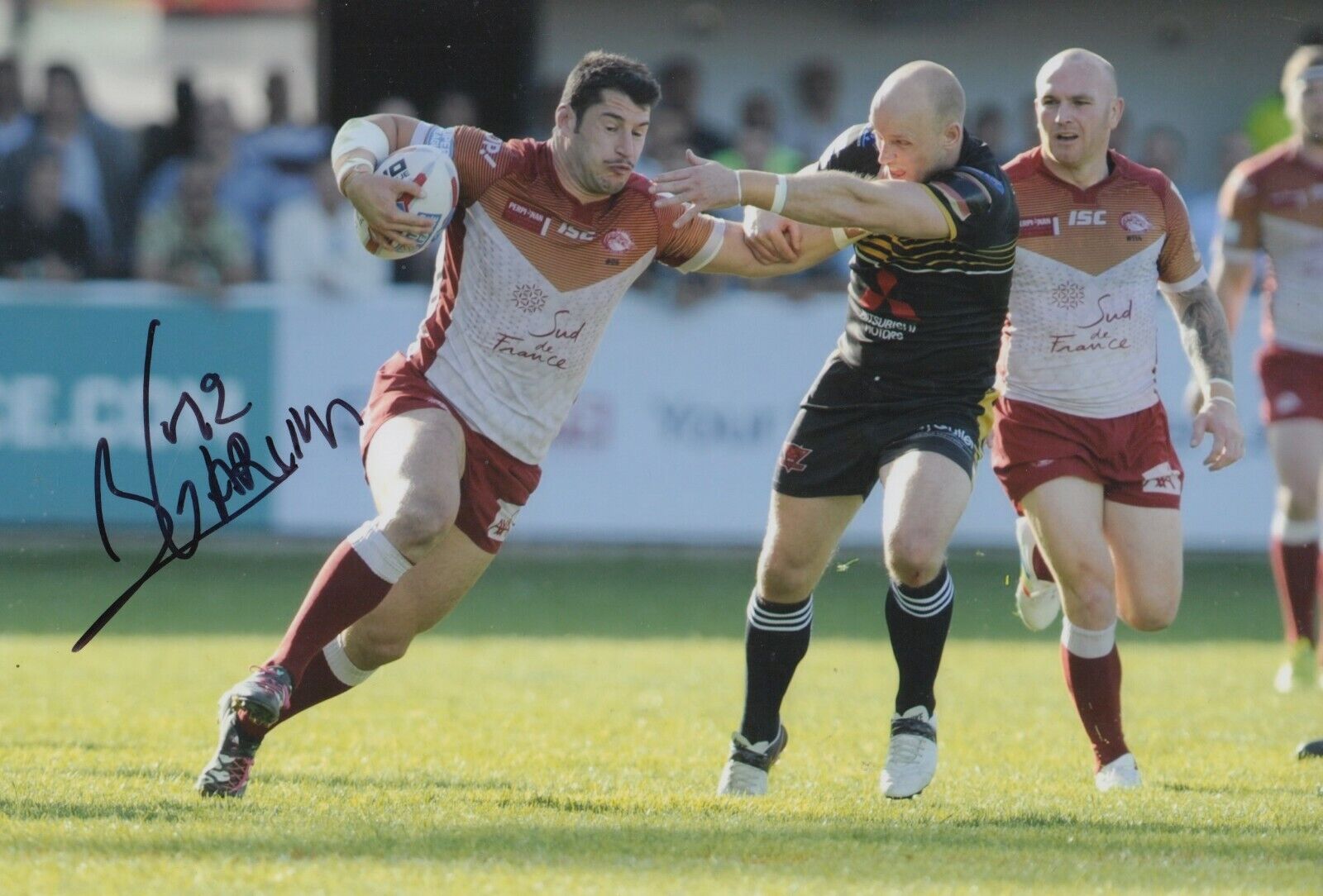 Benjamin Garcia Hand Signed 12x8 Photo Poster painting - Catalans Dragons Autograph.