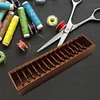 (US Only)Wooden Bobbin Set with Animal Shapes for DIY Sewing Storage Tool (Cat)