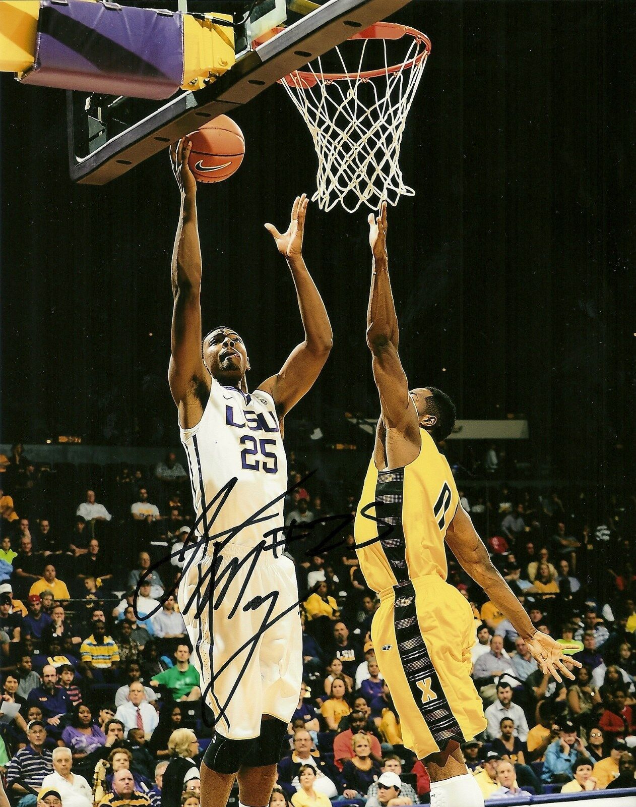 JORDAN MICKEY HAND SIGNED LSU TIGERS 8X10 Photo Poster painting W/COA