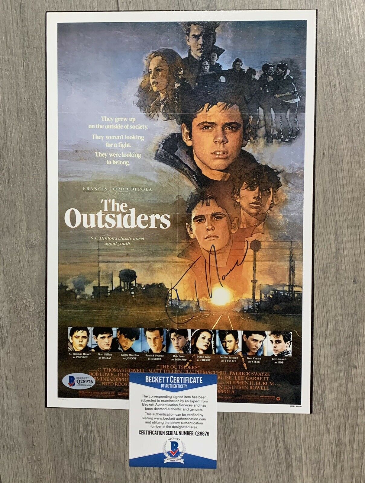 c thomas howell signed autographed 8 x 12 Photo Poster painting beckett bas coa outsiders