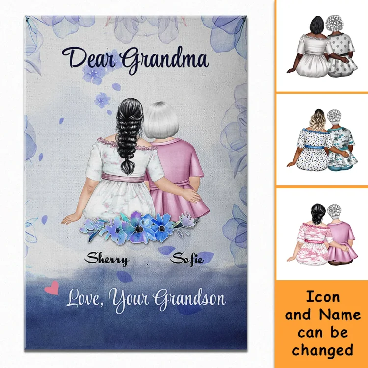 Custom Canvas Painting-Grandma I Love You-Gift For Grandma