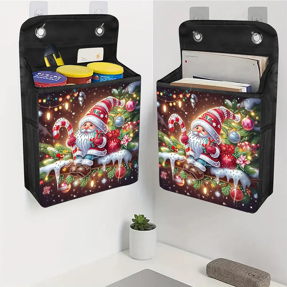 5D DIY Christmas Gnome Diamond Painting Hanging Storage Bag Diamond Art Organizer Box Home Decor 