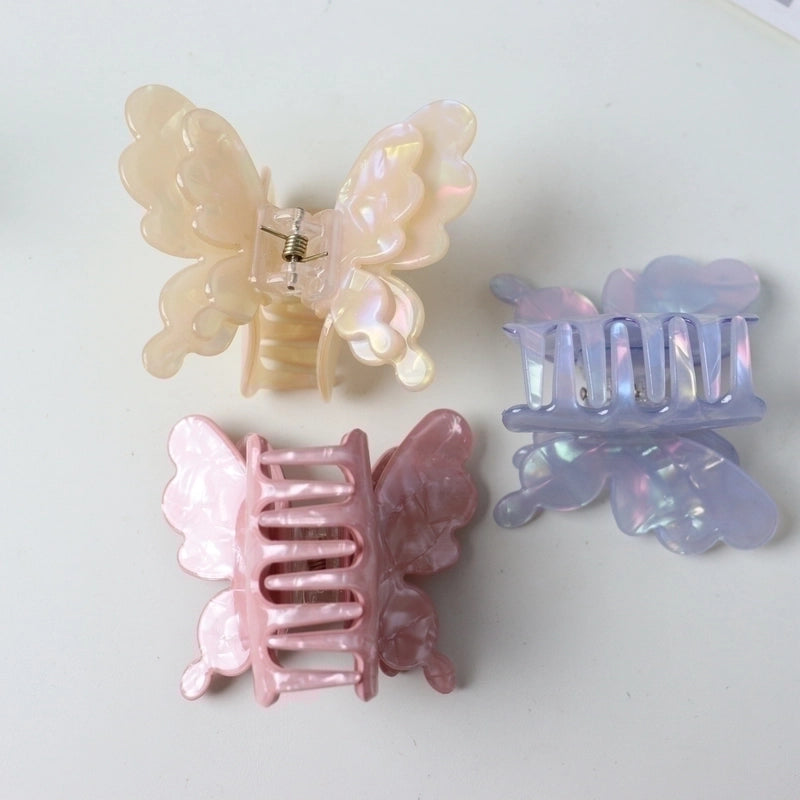 Women’s Minimalist Butterfly Acetic Acid Sheets Handmade Hair Claws