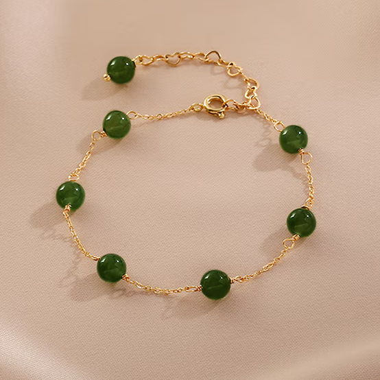 High Standard Elegant and Timeless Jade and Silver Bracelet Collection for Women with Certificate and Rose Gift Box