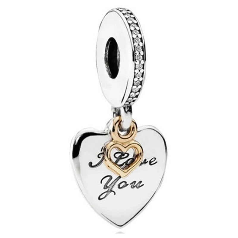 1 PC/Package Metal Rhinestones Plating Inlay Polished Pendant Beads