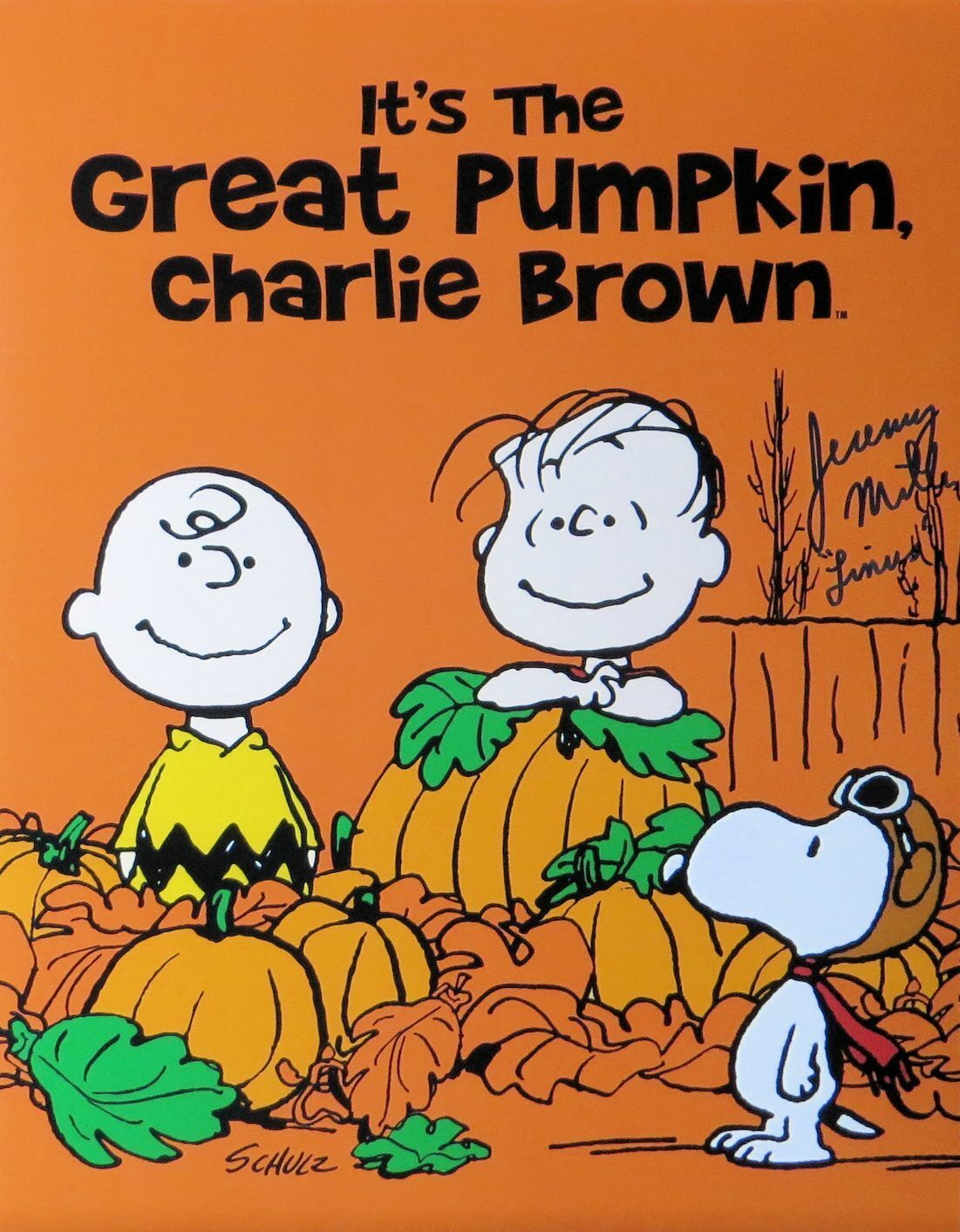 Jeremy Miller Autographed 11X14 Photo Poster painting Charlie Brown Great Pumpkin Linus w/COA