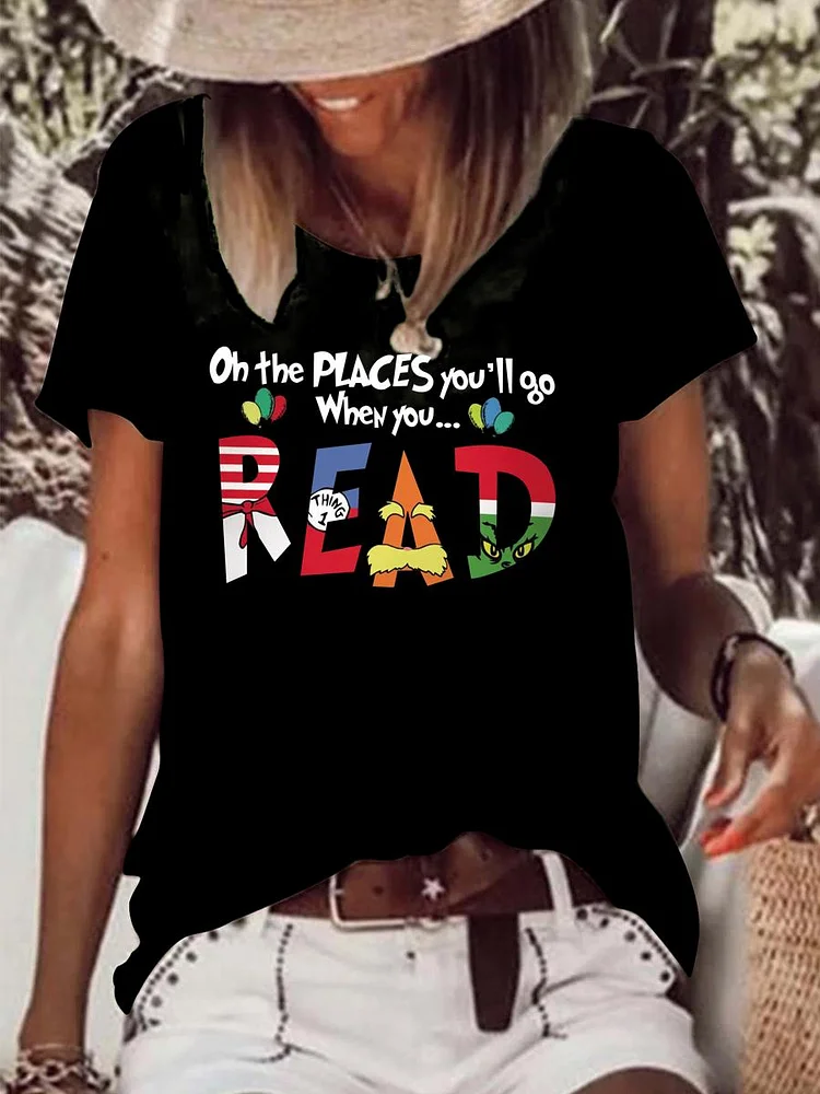 Oh the place you'll go when you read Raw Hem Tee