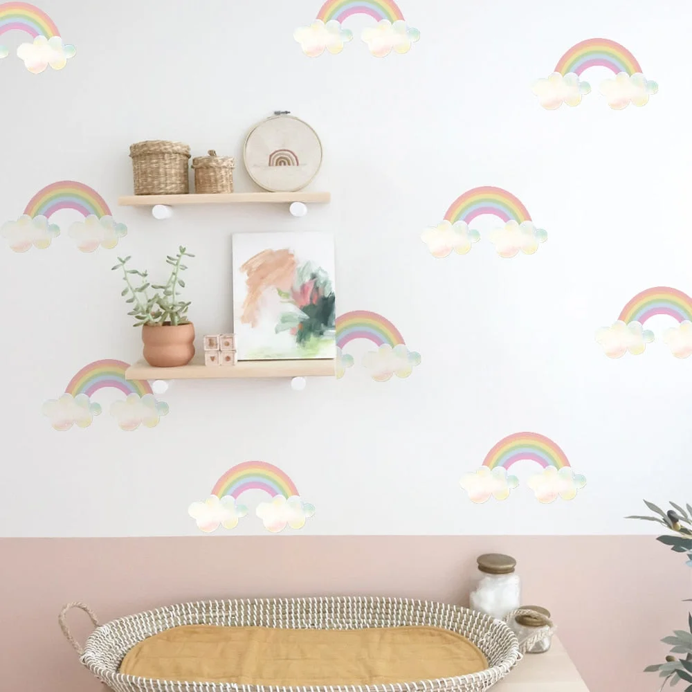 Rainbow Stencils For Wall Stickers For Kids Room Children's Room Decor On The Wall In The Bedroom Wallpaper Stickers