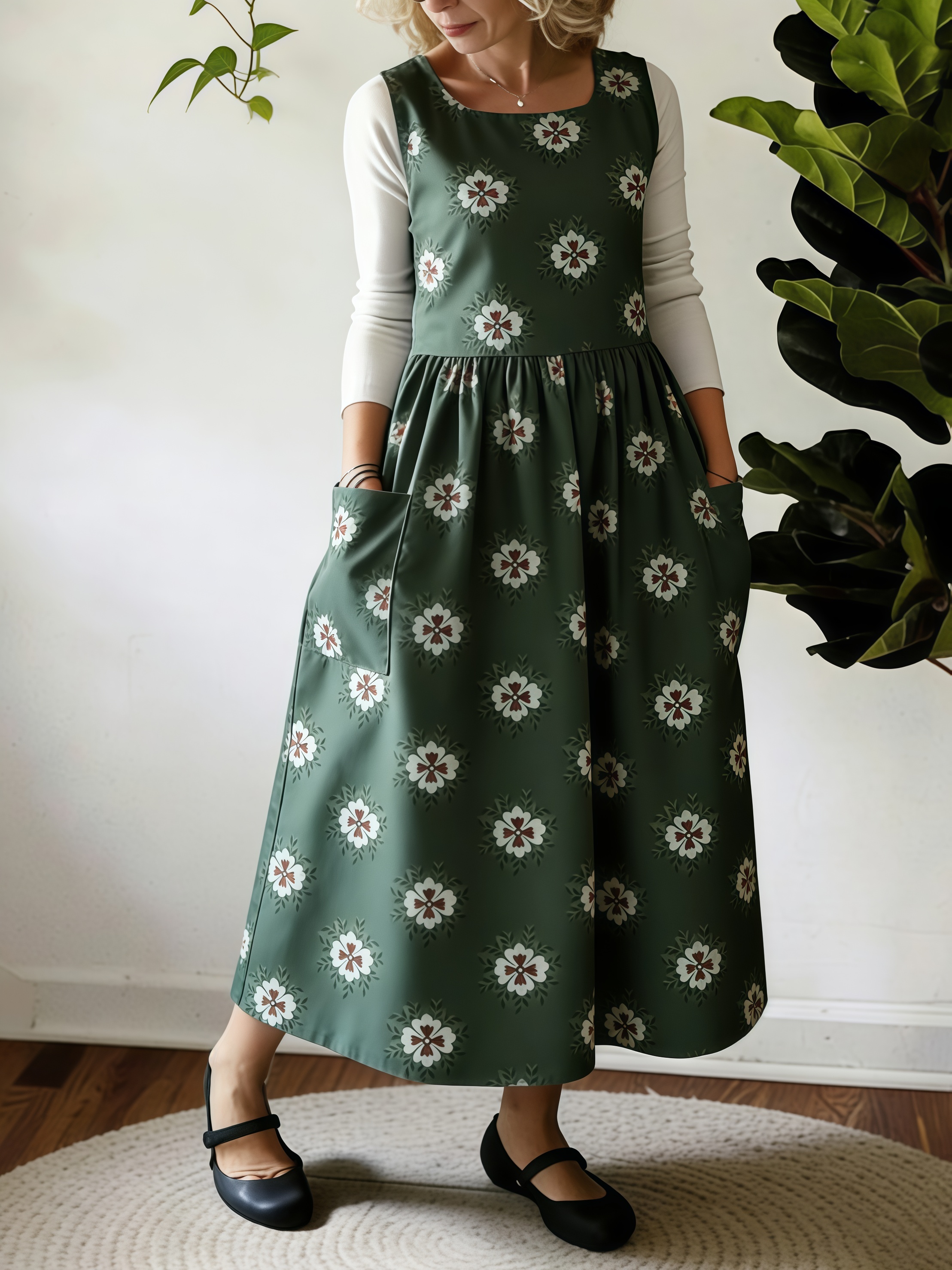 Emerald Blossom Fresh Apron