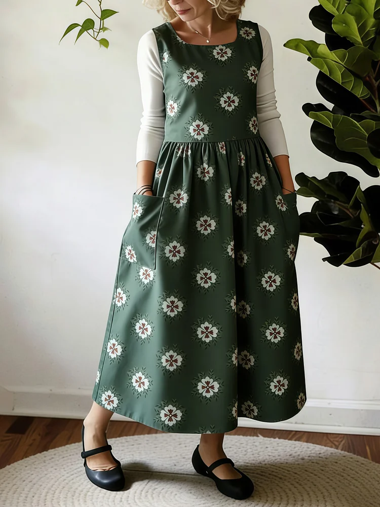 Emerald Blossom Fresh Apron