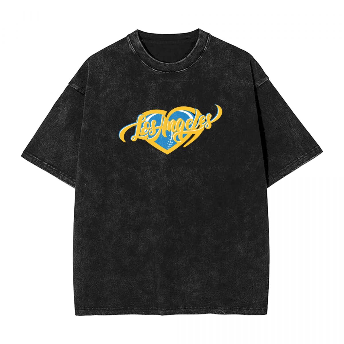 Los Angeles Chargers On Hearts Ball Vintage Oversized T-Shirt Men's
