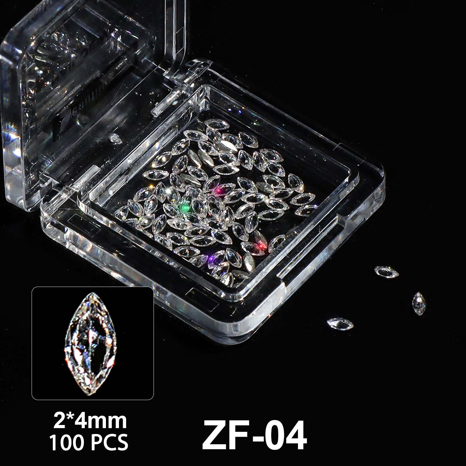 Beautilux Nail Jewels-Mini Cubic Zirconia for Nail Art Design