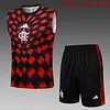 2025/2026 Flamengo Pre-Match Training Red Black Vest+Shorts Football1:1 Thai Quality