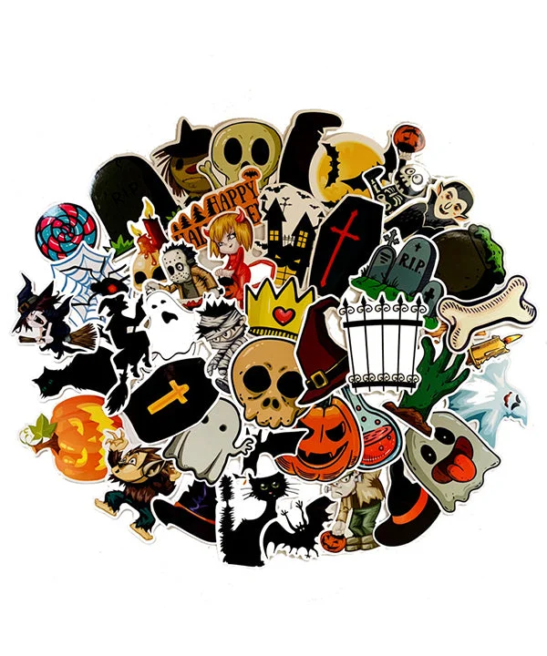 50 Pcs Happy Halloween Stickers-Himinee.com