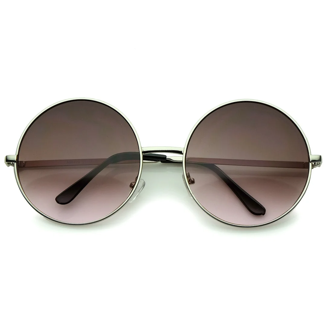 Super Large Oversize Slim Temple Round glasses 61mm