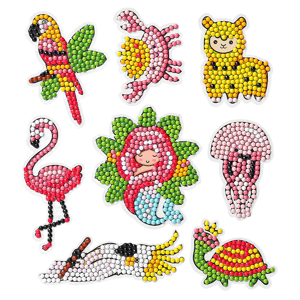 

8pcs Girl-5D DIY Craft Sticker, 501 Original