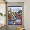 Mountain Stream-9CT Stamped Cross Stitch Bead Embroidery 51*69cm