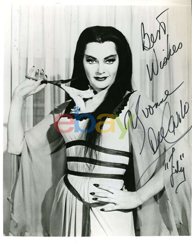 YVONNE DECARLO Munsters Autograph 8x10 Photo Poster painting Signed reprint