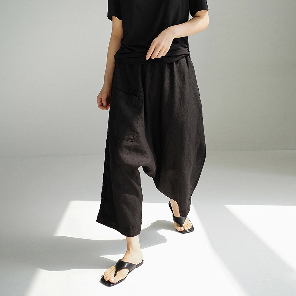 Linen Cotton Wide-leg Pant REAL SILK LIFE