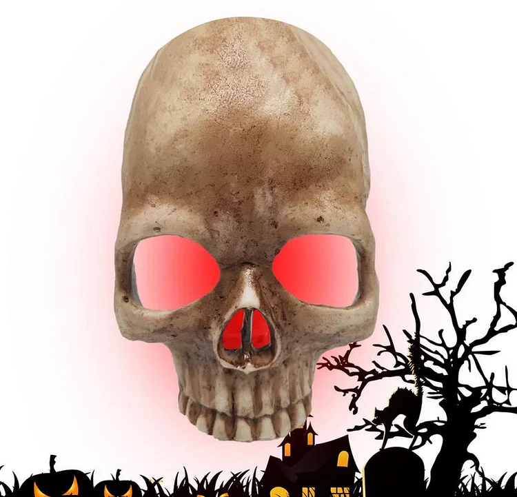 Gothic Candle Light Skull Lamp Horror Decorative Light Skeleton Head Lights Handmade Night Light Skull Light For Club Party | 168DEAL