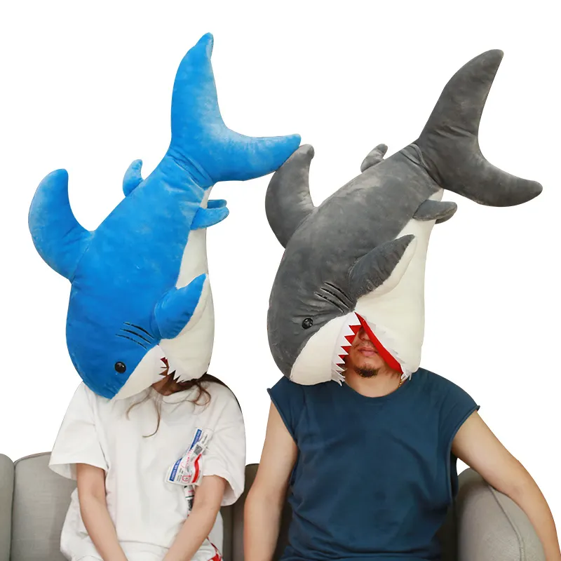 Cute Cartoon Shark Plush Pillow for Home Decor