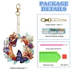 1pc DIY Flower Letter Diamond Painting Double-Sided Keychains