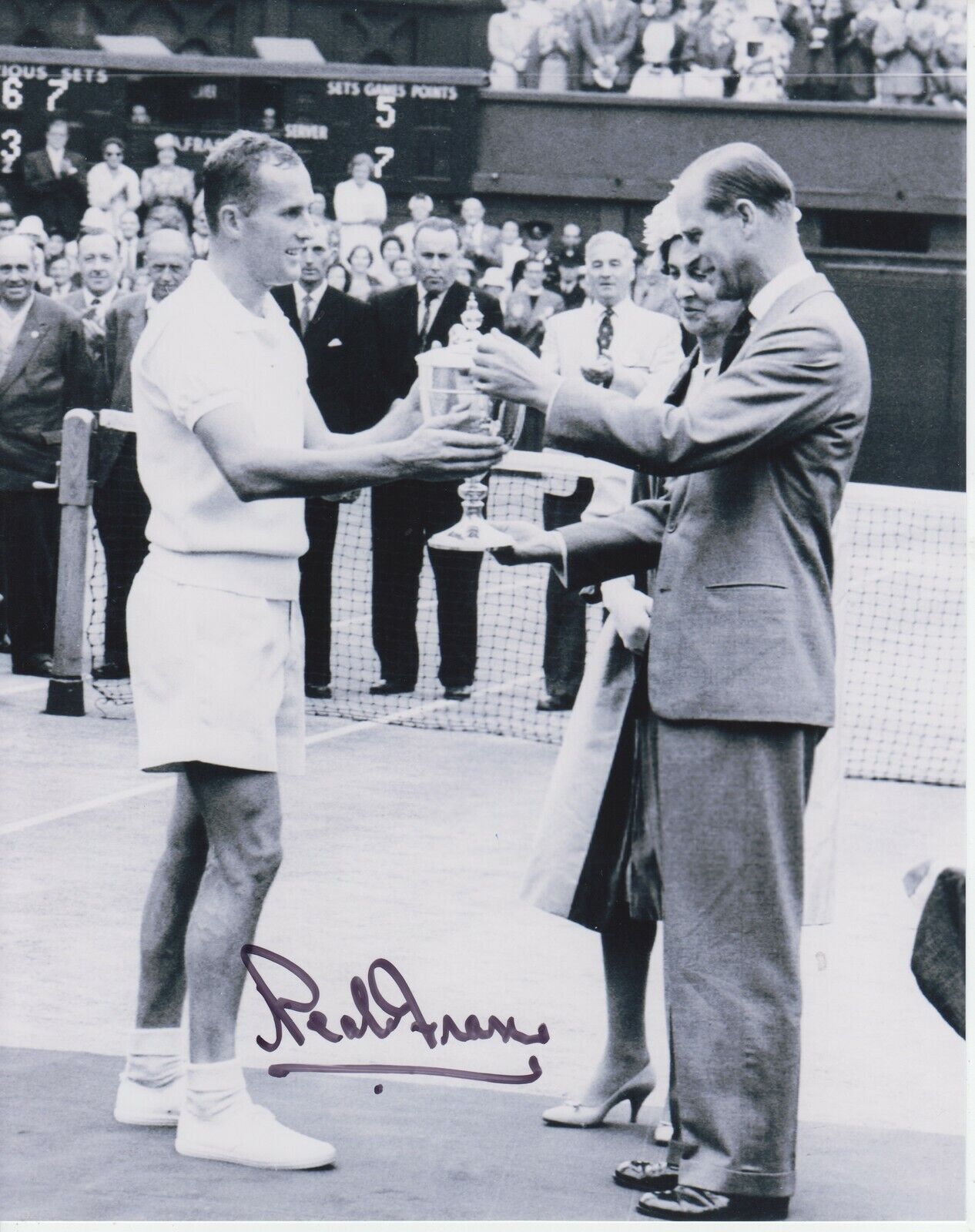 Neale Fraser 1960 Wimbledon #0 8x10 Signed Photo Poster painting w/ COA Tennis-Men -