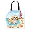 Shih Tzu-11CT DIY Stamped Cross Stitch Shopping Bag 40*40cm
