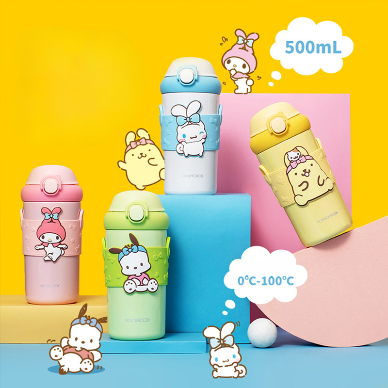 4 Colors Cute Water Bottle Characters ON1081