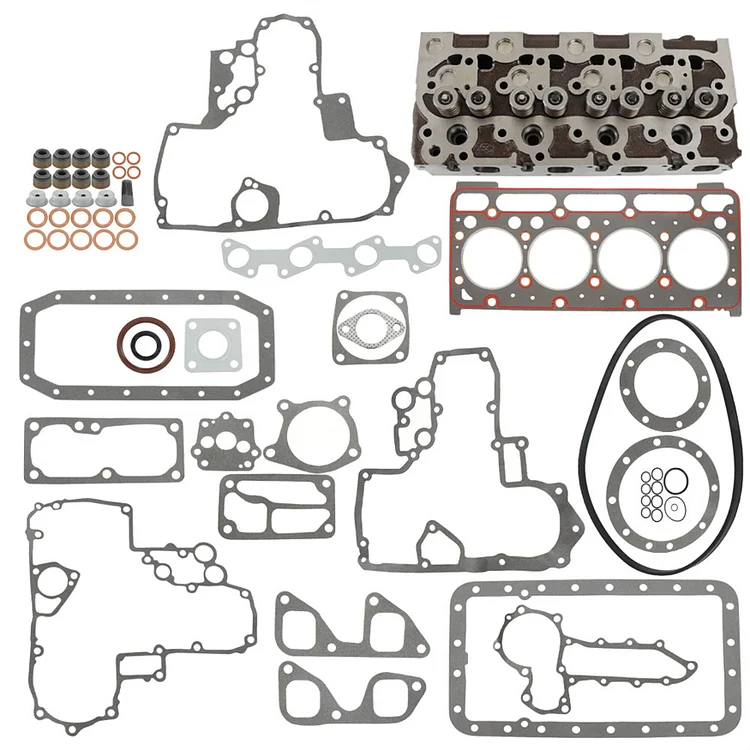 SEBLAFF 6598127 Excavator Complete Cylinder Head and Head Gasket Replacement for V1702 Engine 733 743 1600 Tractor