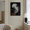 DIY Pearl Painting Jellyfish for Home Wall Decor with Frame(40*30cm)