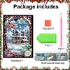 (US Local)Christmas House A5 Size Diamond Painting Notebook Set with 4Pcs Bookmark Gift