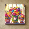 (Pre-Framed)Flowers-Special Shape Diamond Painting Kit(25x25cm)