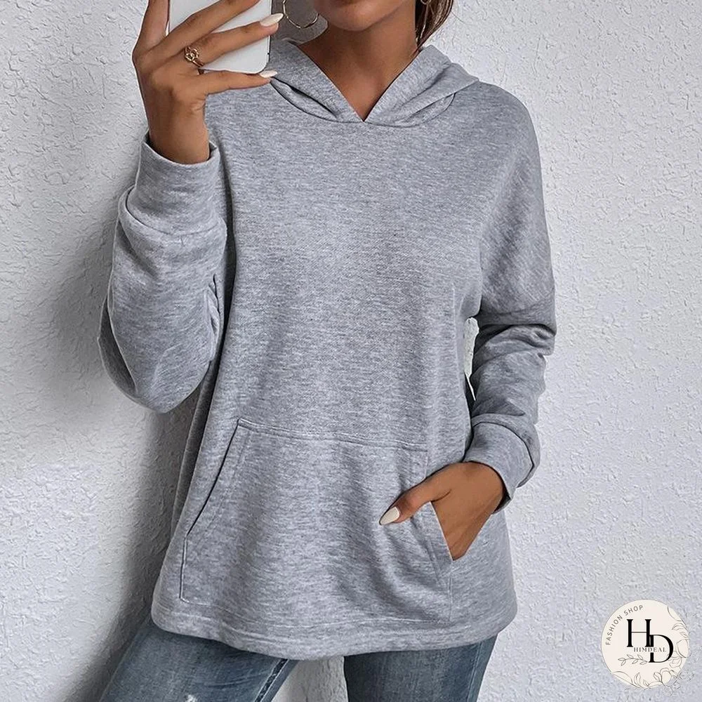 Plain Lace Hollow Joint Hoodie Top