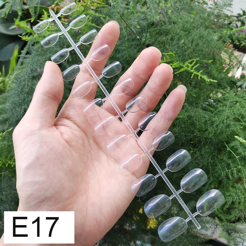 10 Sets Round Shape False Nail Tips In Same Color 24 Pieces/Set 10 Sizes Press on Fake Nails DIY Manicure Finger Nail Tips-Nail Inspo