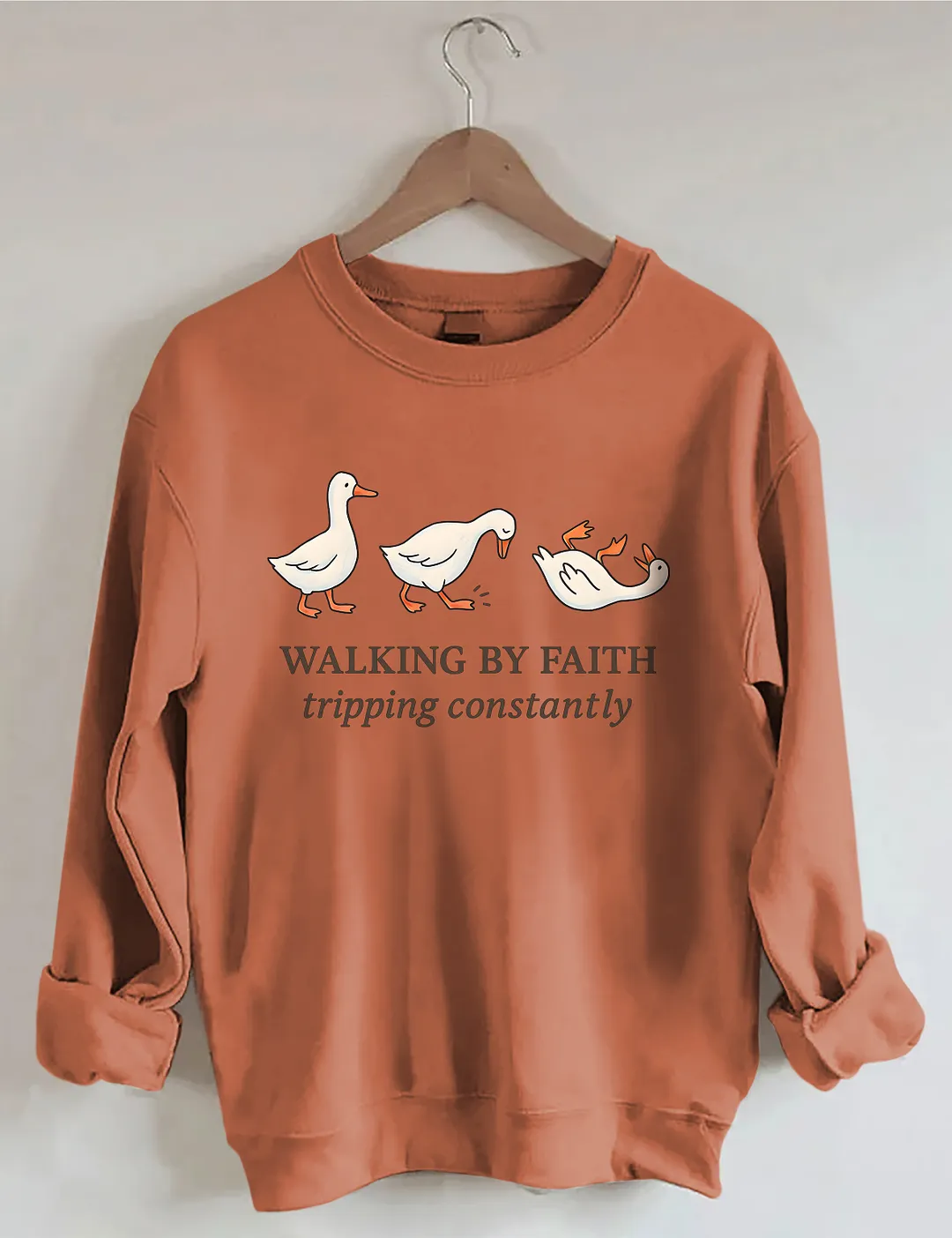 Walking By Faith Tripping Constantly Sweatshirt