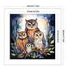 (US Only)Owl Printed Cross Stitch Kit 45x45cm DIY 11CT Thread Art Needlework Home Art