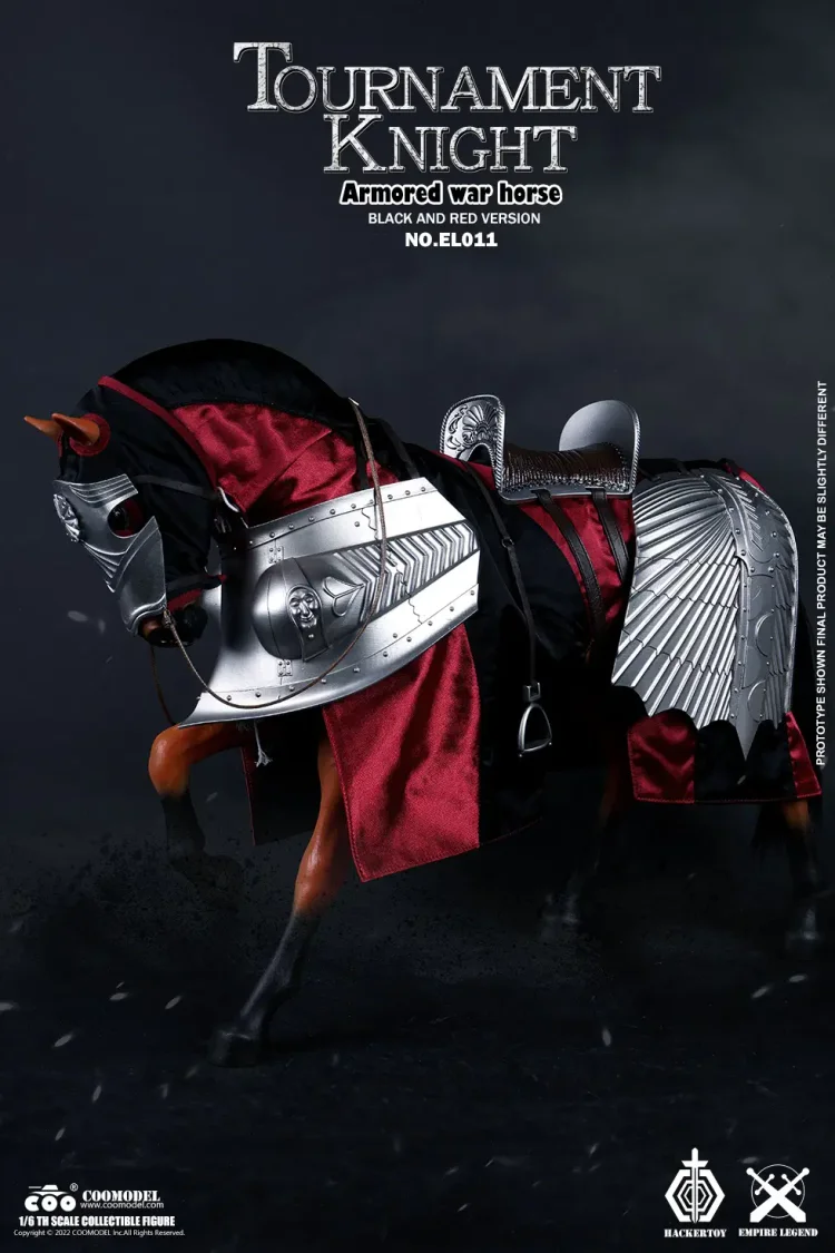 IN-STOCK Coomodel Superalloy Empire Legend Armored War Horse 1/6 Scale Collectible Figure (Black & Red Version) EL011-兵人在线