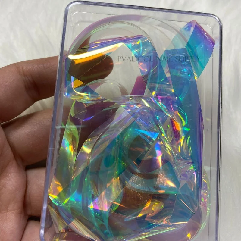 Luxury Nail Art Transfer Foil Sticker Decal Glass Broken Paper Acrylic Nail Tips Decoration-Nail Inspo