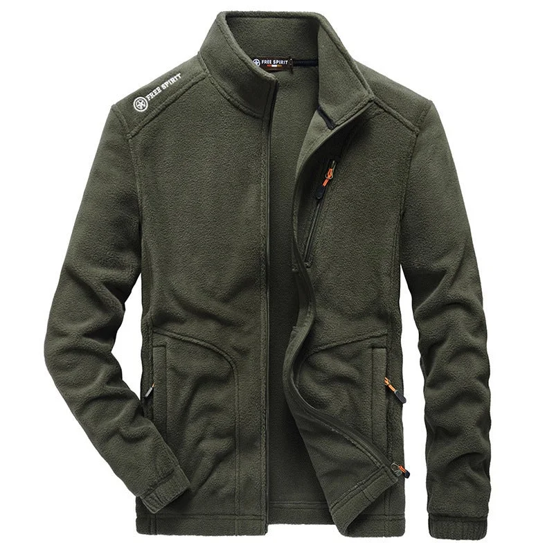 Men's Stand Collar Fleece Jacket