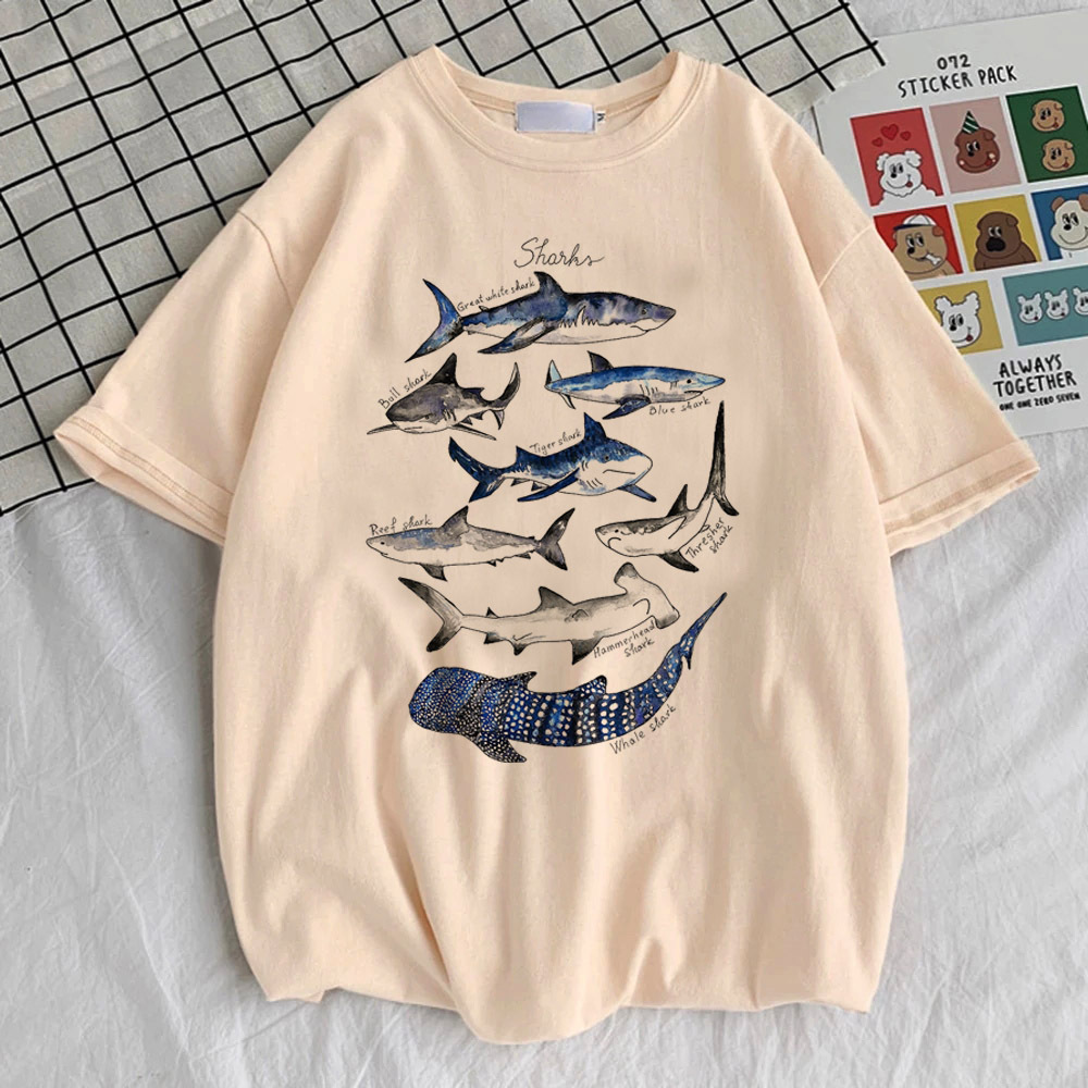 Whales tshirt teen Trendy Breathable 2000s aesthetic t shirt Pastel Graphic Punk korean clothes