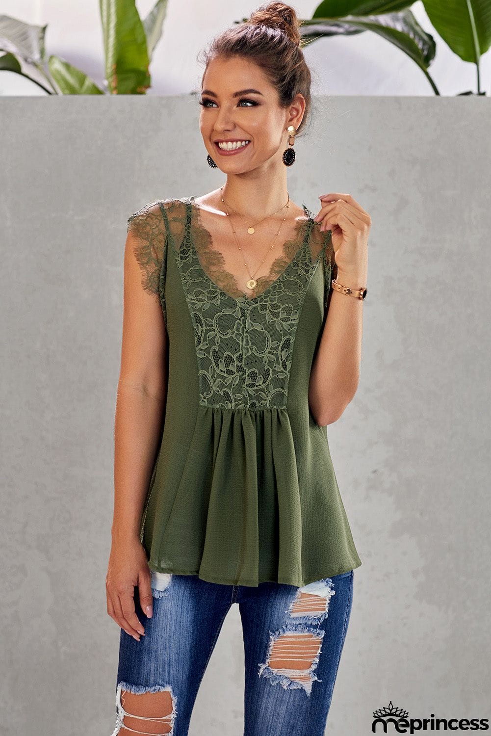 From A Dream Lace Tank Top with Vest