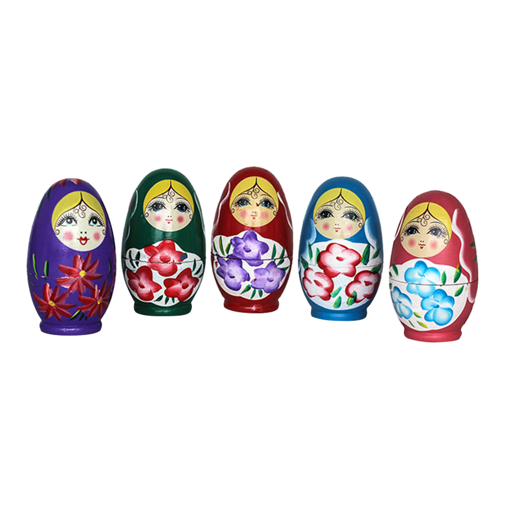 

5pcs Egg Shape Matryoshka Nesting Dolls, 501 Original