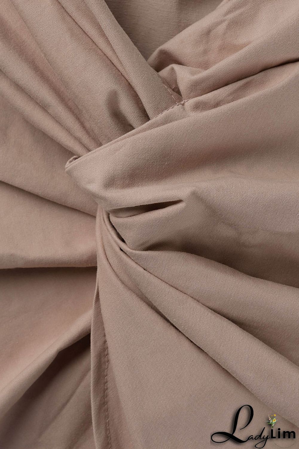 Apricot Sexy Casual Solid Bandage Backless Asymmetrical Halter Sleeveless Two Pieces