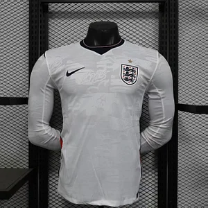 2026 Player Version Long Sleeve England Home Soccer Jersey