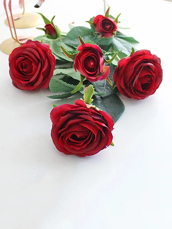 Beautiful Rose Artificial Flowers Vintage Wedding Decoration Home Decor