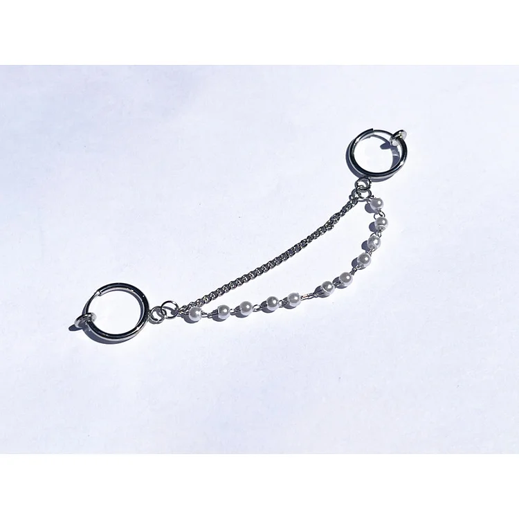 ATEEZ Hong-Joong Pearl Chain Earrings