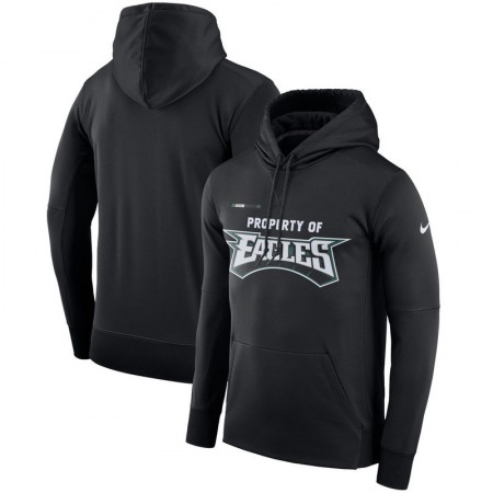 Men's Philadelphia Eagles  Black Sideline Property Of Performance Pullover Hoodieover Hoodie